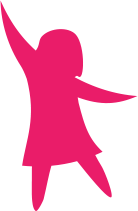 a pink silhouette of a person holding a tennis racket